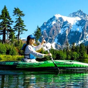 Intex Challenger K1 Inflatable Kayak with Oar and Hand Pump